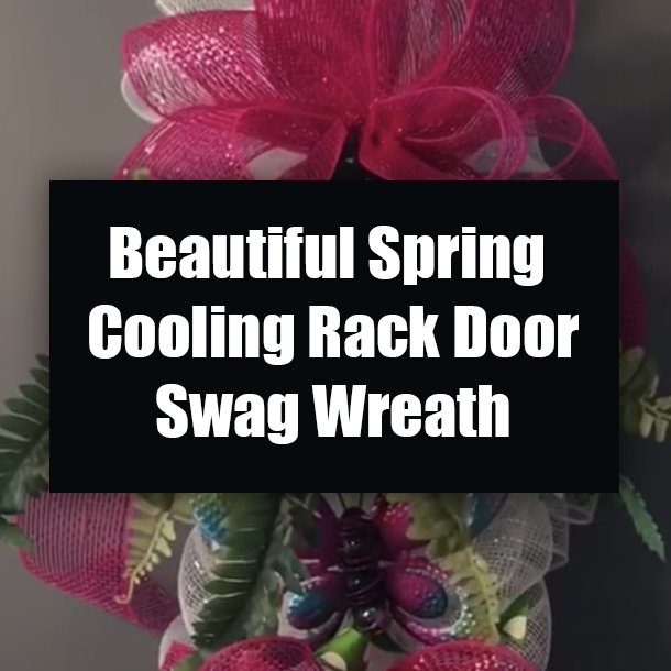 Beautiful Spring Cooling Rack Door Swag Wreath