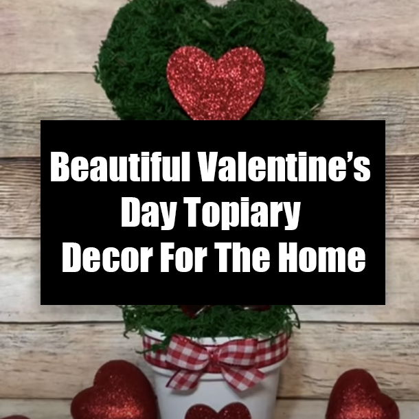 Beautiful Valentine’s Day Topiary Decor For The Home