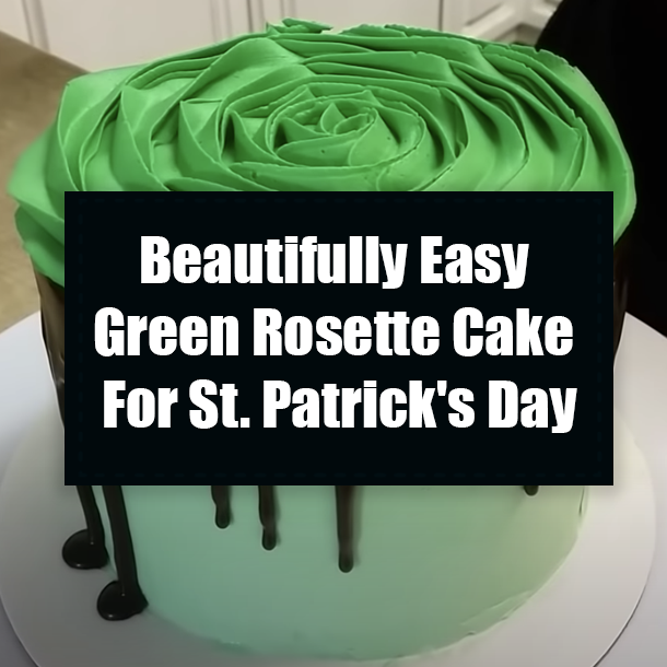 Beautifully Easy Green Rosette Cake For St. Patrick's Day
