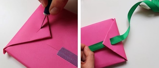 Before Wrapping, Always Line The Inside Of The Paper With Ribbon. Here's Why - picture 10