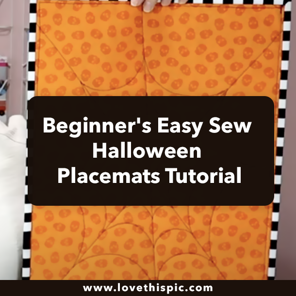Beginner's Easy Sew Halloween Placemats Tutorial
