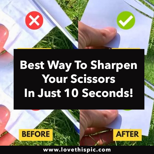 Best Way To Sharpen Your Scissors In Just 10 Seconds!
