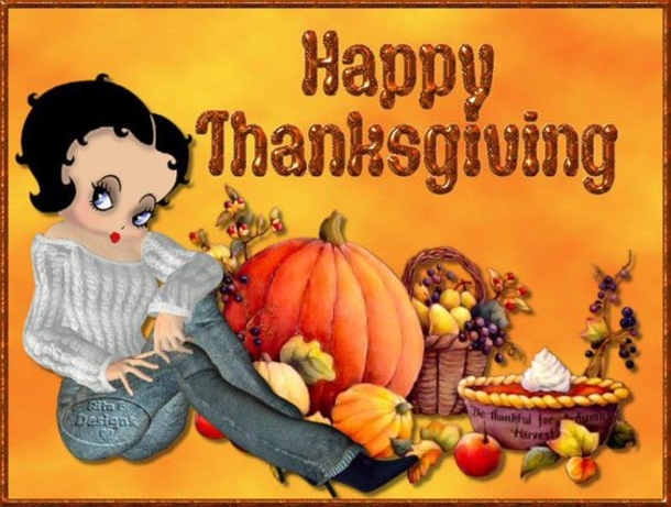 Betty Boop Happy Thanksgiving Quotes, Images And Gifs - picture 4