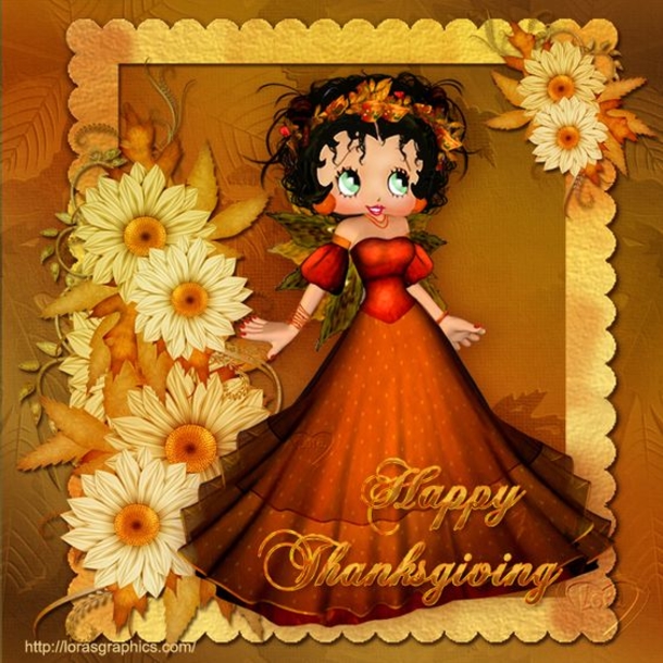 Betty Boop Happy Thanksgiving Quotes, Images And Gifs - picture 6