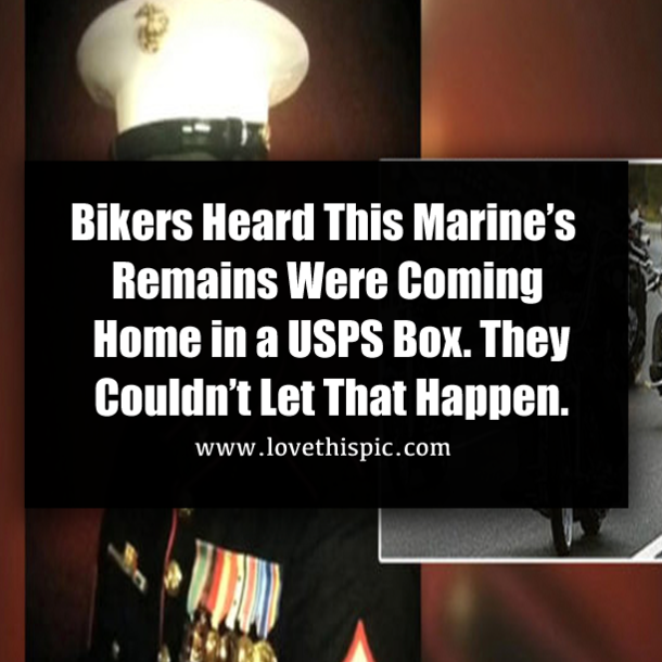 Bikers Heard This Marine’s Remains Were Coming Home in a USPS Box. They Couldn’t Let That Happen.