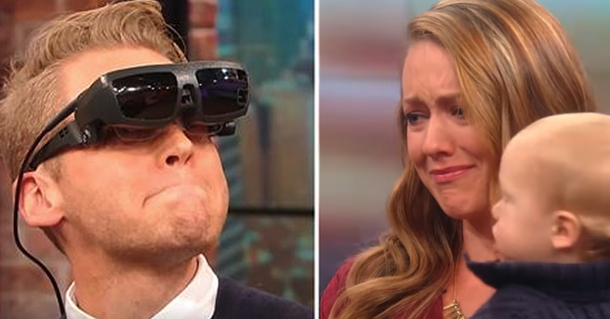 Blind man sees his wife for the very first time, utters two words that will make you cry - picture 2