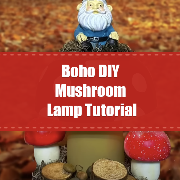 Boho DIY Mushroom Lamp Tutorial