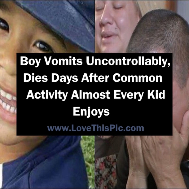 Boy Can't Stop Throwing Up, Dies Days After Common Activity Every Kid Enjoys