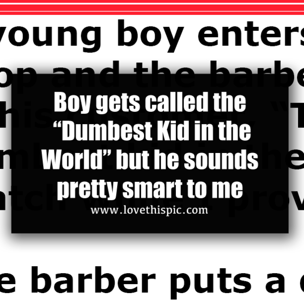 Boy gets called the “Dumbest Kid in the World” but he sounds pretty smart to me