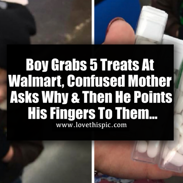 Boy Grabs 5 Treats At Walmart, Confused Mother Asks Why & Then He Points His Fingers To Them...