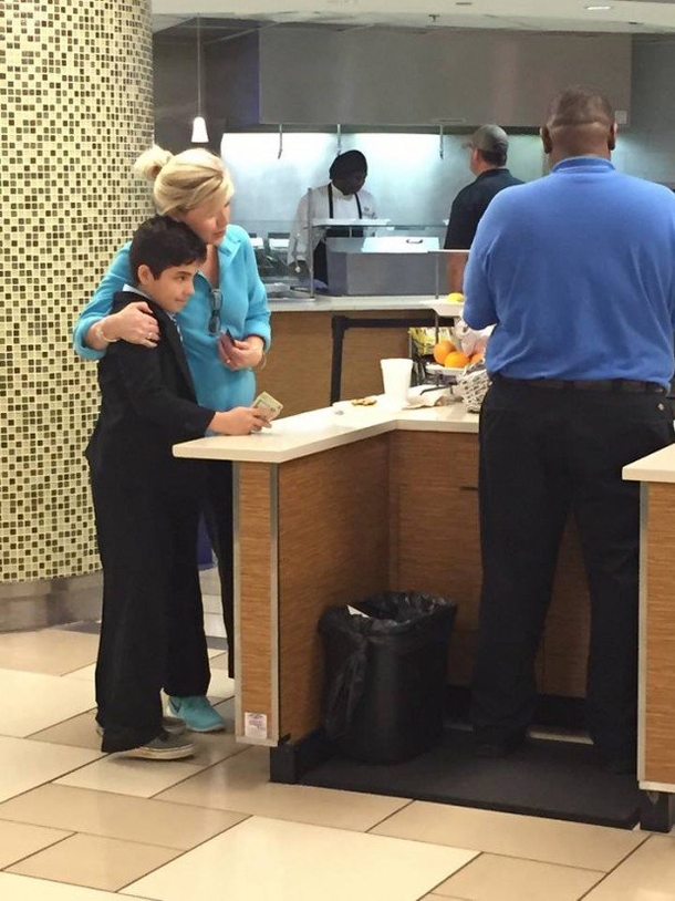 Boy Stops Woman In Line, Says One Thing To Her That Leaves Her Sobbing - picture 5