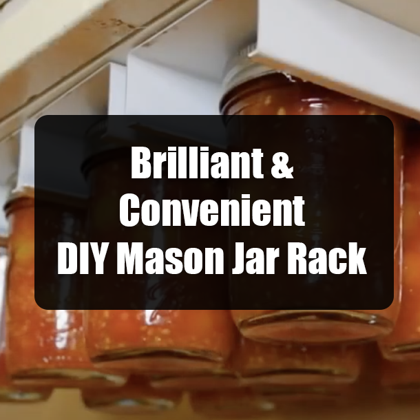 Brilliant & Convenient DIY Mason Jar Rack