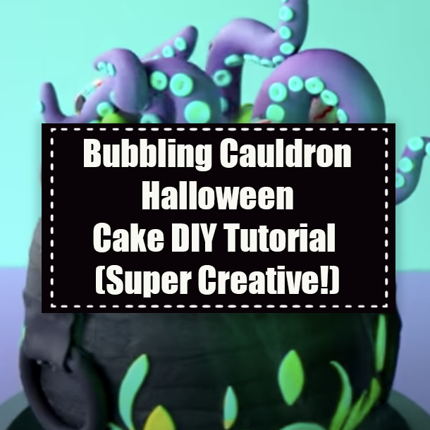 Bubbling Cauldron Halloween Cake DIY Tutorial (Super Creative!)