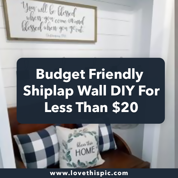 Budget Friendly Shiplap Wall DIY For Less Than $20