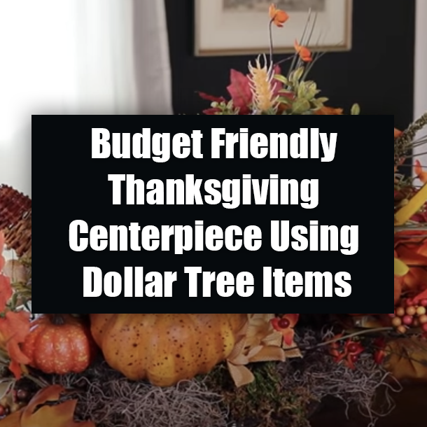 Budget Friendly Thanksgiving Centerpiece Using Dollar Tree Items
