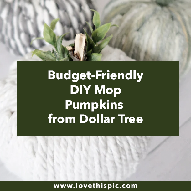 Budget-Friendly DIY Mop Pumpkins from Dollar Tree