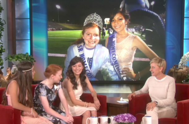Bullies Pull Cruel Prank On Girl At Homecoming. Ellen Fires Back With 'Crowing' Ceremony Of Her Own - picture 3