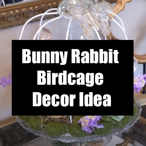 Bunny Rabbit Birdcage Decor Idea