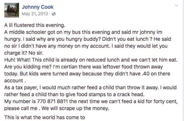 Bus Driver Loses His Job After His Facebook Post About A Hungry Student Went Viral - picture 3