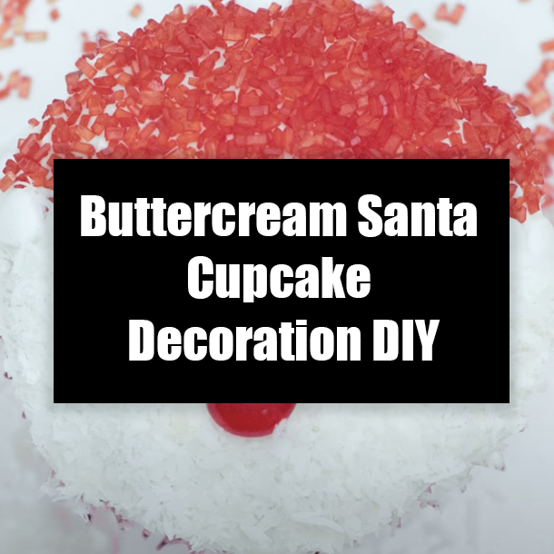Buttercream Santa Cupcake Decoration DIY