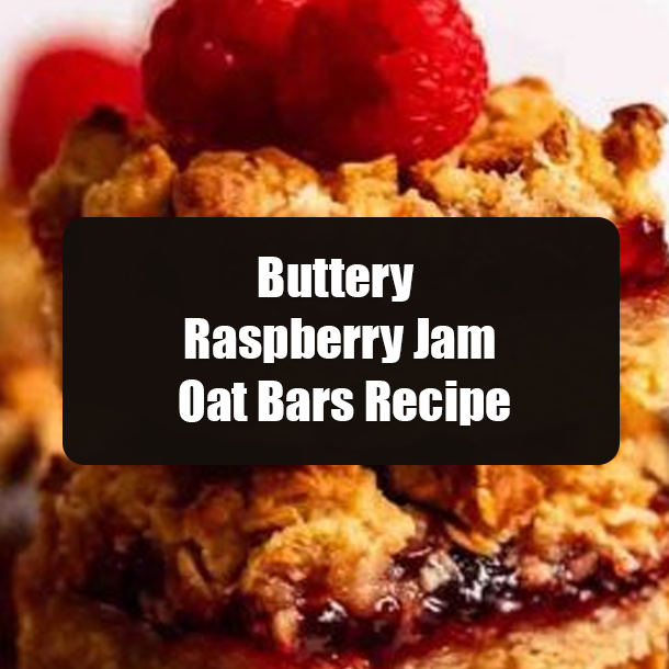 Buttery Raspberry Jam Oat Bars Recipe