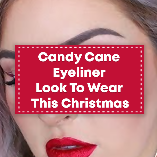 Candy Cane Eyeliner Look To Wear This Christmas