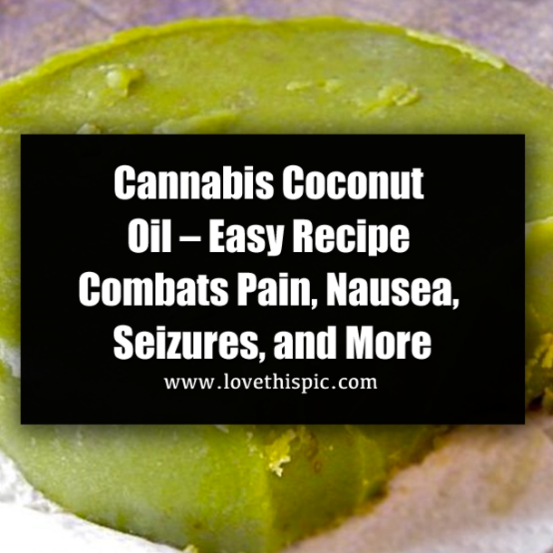 Cannabis Coconut Oil – Easy Recipe Combats Pain, Nausea, Seizures, and More