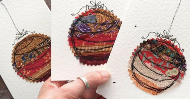 Charming Christmas Cards from Fabric Scraps - picture 2
