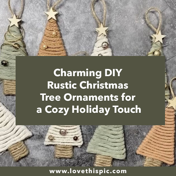 Charming DIY Rustic Christmas Tree Ornaments for a Cozy Holiday Touch