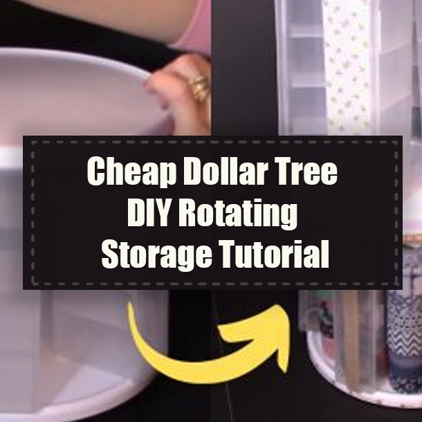 Cheap Dollar Tree DIY Rotating Storage Tutorial