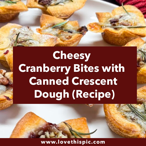 Cheesy Cranberry Bites with Canned Crescent Dough (Recipe)