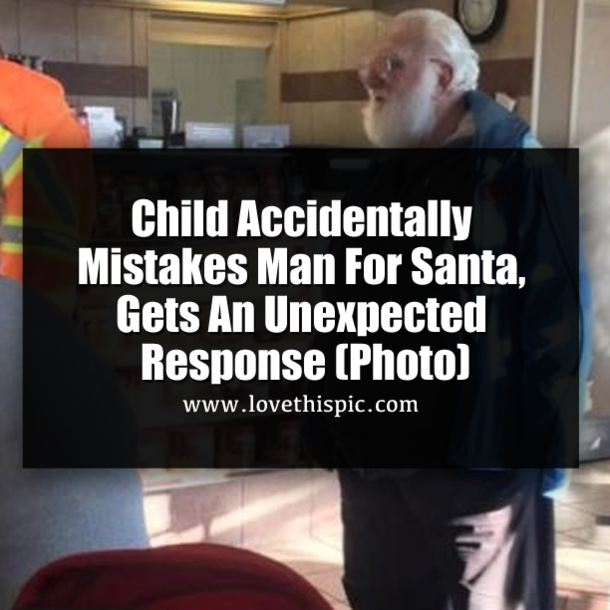 Child Accidentally Mistakes Man For Santa, Gets An Unexpected Response (Photo)