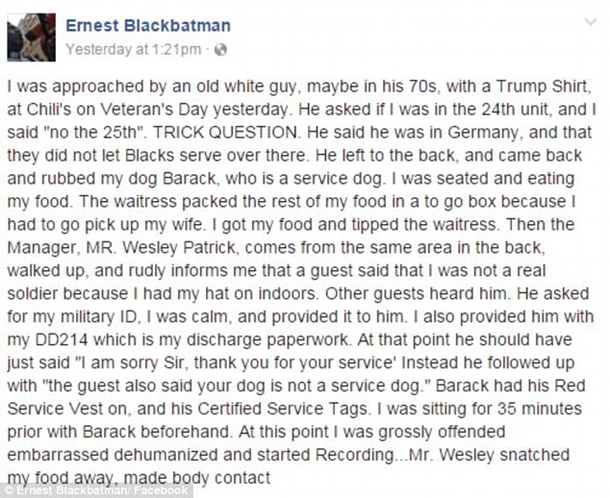 Chili's Manager Takes Vet's Complimentary Meal Away For A Reason Nobody Saw Coming - picture 3