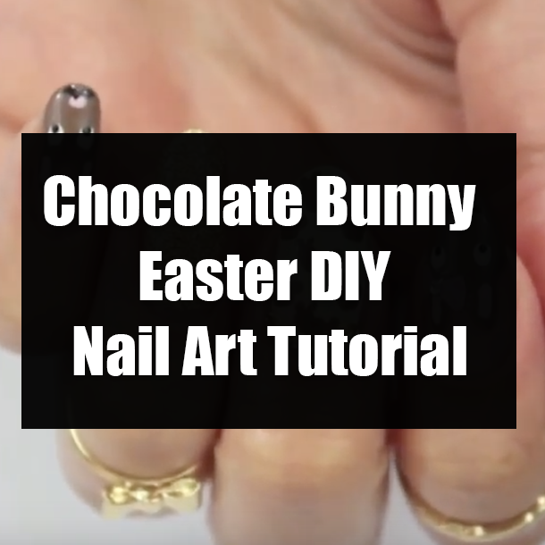 Chocolate Bunny Easter DIY Nail Art Tutorial