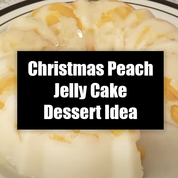 Christmas Peach Jelly Cake Dessert Idea