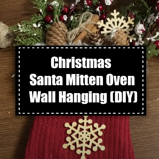 Christmas Santa Mitten Oven Wall Hanging (DIY)