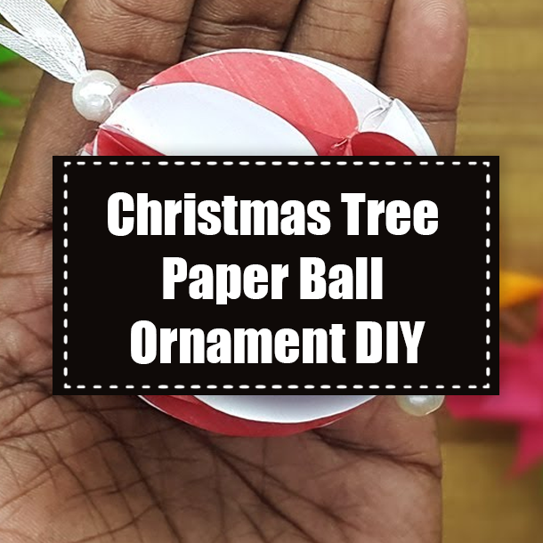 Christmas Tree Paper Ball Ornament DIY