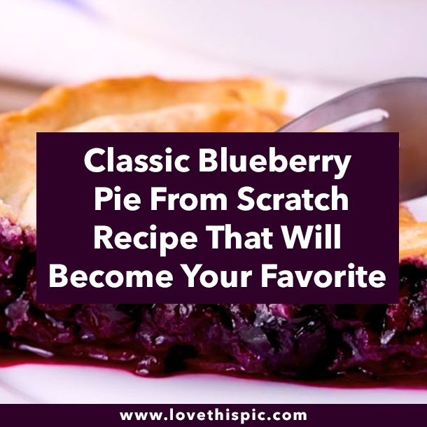 Classic Blueberry Pie From Scratch Recipe That Will Become Your Favorite