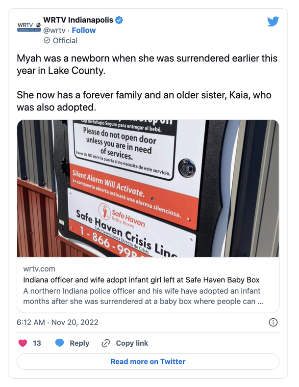 Cop adopts baby discovered in Safe Haven Baby Box after she was hospitalized with stroke - picture 3