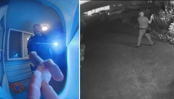 Cop Grabs Garden Hose To Prevent House From Catching On Fire - picture 2