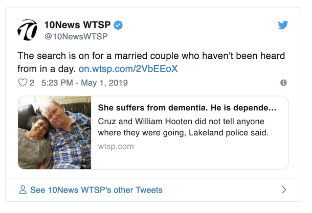 Cops Looking For Missing Elderly Couple With Major Health Issues, Please Send Your Prayers - picture 3