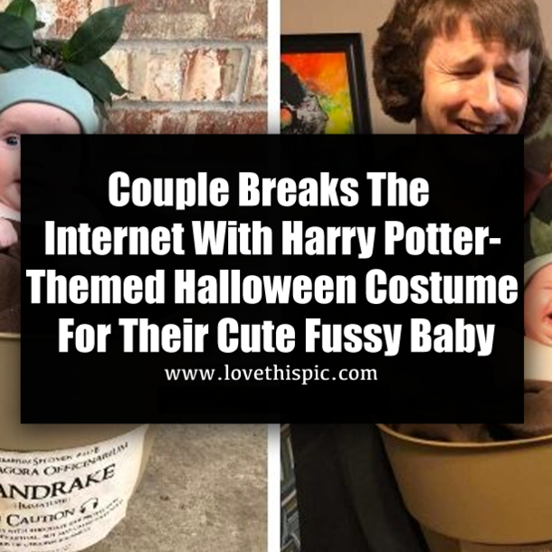 Couple Breaks The Internet With Harry Potter-Themed Halloween Costume For Their Cute Fussy Baby