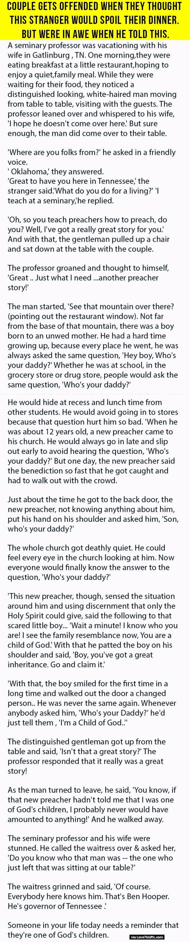 Couple Gets Offended When They Thought This Stranger Would Spoil Their Dinner But Were In Awe When He Told This...