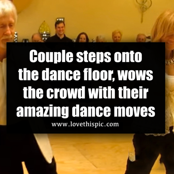 Couple steps onto the dance floor, wows the crowd with their amazing dance moves