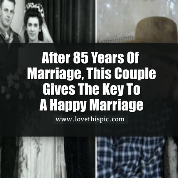 Couple Still Madly In Love After 85 Years Of Marriage, Reveals The Key To A Happy Marriage...
