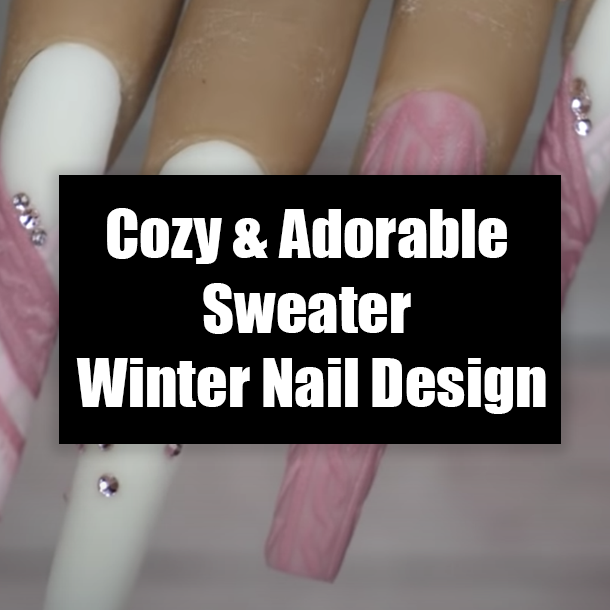 Cozy & Adorable Sweater Winter Nail Design