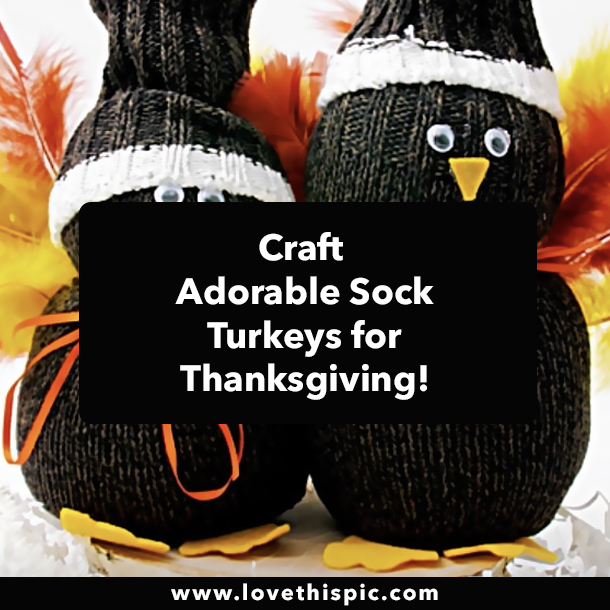 Craft Adorable Sock Turkeys for Thanksgiving!