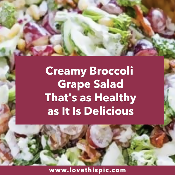 Creamy Broccoli Grape Salad That's as Healthy as It Is Delicious