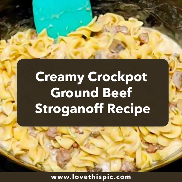 Creamy Crockpot Ground Beef Stroganoff Recipe