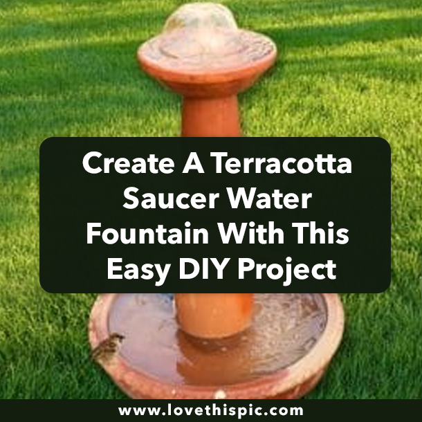 Create A Terracotta Saucer Water Fountain With This Easy DIY Project